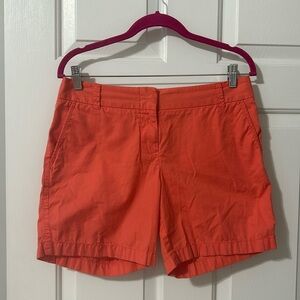 J. Crew chino Broken-In shorts, orange, size 6, 6 in inseam